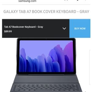Samsung Tab A7 Bookcover Keyboard, gray